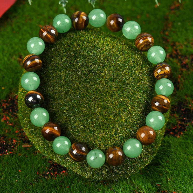 ✨ Blue Beaded Friendship Bracelet 🌿 Protection & Encouragement Gift 💎 Colorblock Crystal Design