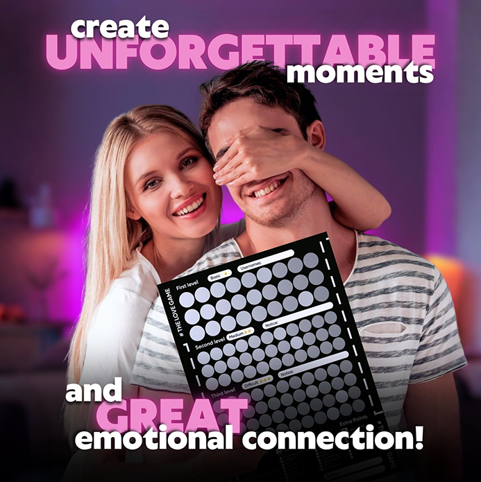 Love Games Scratch-off Poster for Couples - 100 Challenge Date - Night Ideas Poster for Couple