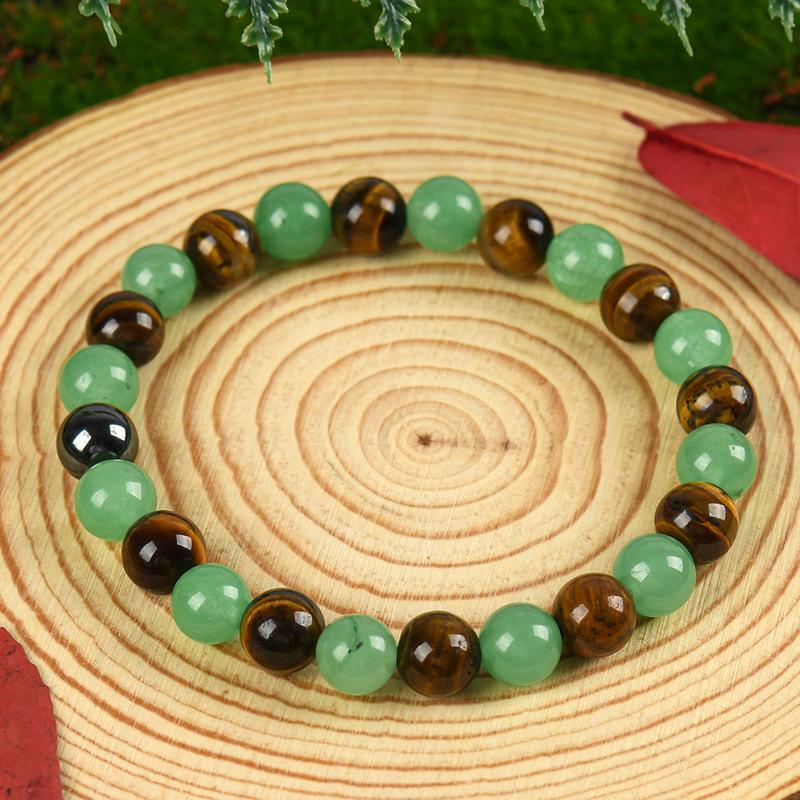 ✨ Blue Beaded Friendship Bracelet 🌿 Protection & Encouragement Gift 💎 Colorblock Crystal Design