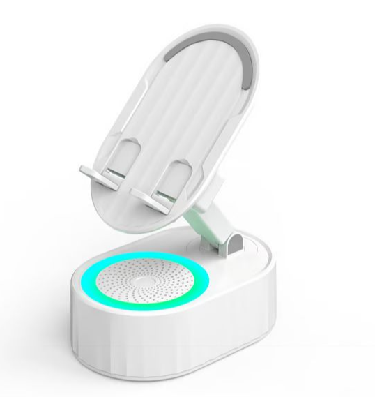 2025 Smart 4-in-1 Phone Stand — Induction Speaker, Power Bank & Ambient Light